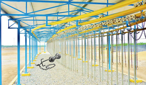 56mm-64mm Sắt thép kẽm Cáp bạc Trang trại Chuối Xe đẩy Ròng rọc con lăn