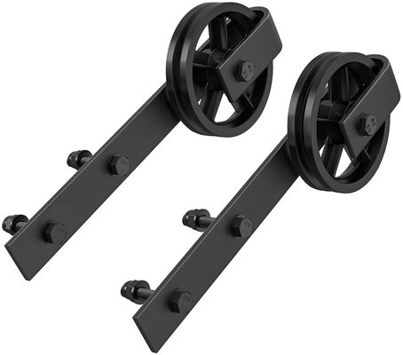 Cửa gỗ Màu đen Nội thất sắt sơn tĩnh điện Phần cứng cổng silde phủ kim cương
