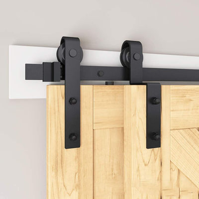 Cửa gỗ Màu đen Nội thất sắt sơn tĩnh điện Phần cứng cổng silde phủ kim cương