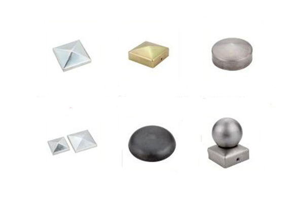Sắt 1 &quot;1 2&quot; 3 &quot;Mũ trụ hàng rào vuông 100 X 100mm 115mm 120mm Không có lỗ