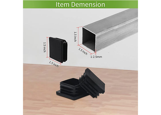 Nắp đăng hàng rào hình chữ nhật 75mm X 75mm 200x200 4x4 Nylon nhựa đen