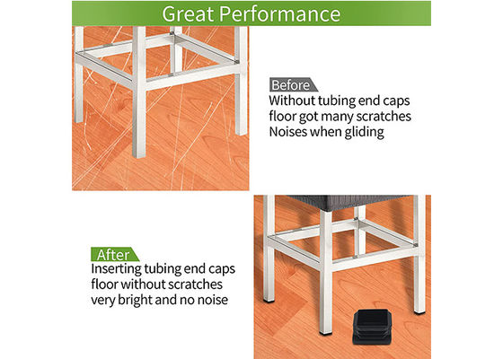 Nắp đăng hàng rào hình chữ nhật 75mm X 75mm 200x200 4x4 Nylon nhựa đen