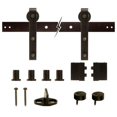 108 inch 6.6FT 2 mét Cổng Barn Phần cứng Cửa trượt Cổ Phần cứng Cửa Barn Đồng thau