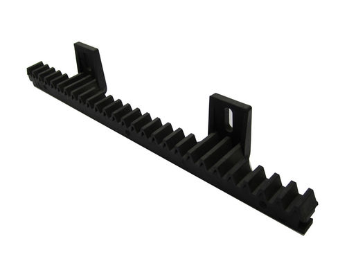 Giá đỡ thanh thép và chốt mở cổng trượt 34cm 2 vấu Nylon đen M4 được xây dựng trong