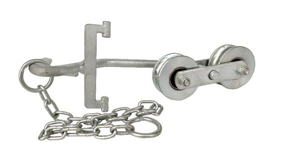 Con lăn treo chuối kẽm trắng 64mm Ròng rọc Hệ thống treo trang trại chuối Phụ kiện