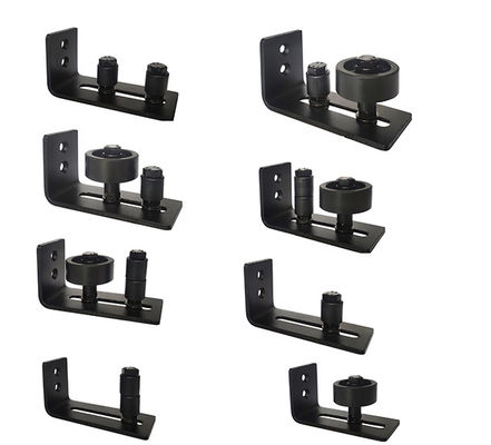 8 Trong 1 Cửa Barn Phần cứng ở dưới Con lăn có thể điều chỉnh Hướng dẫn sàn Sàn treo tường
