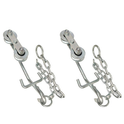 Kim loại Banana Cableway Roller Silver Zinc With Chain