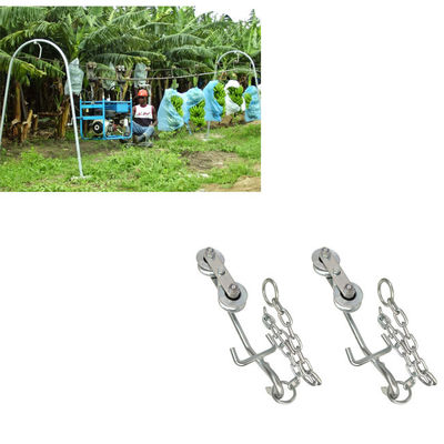 Kim loại Banana Cableway Roller Silver Zinc With Chain