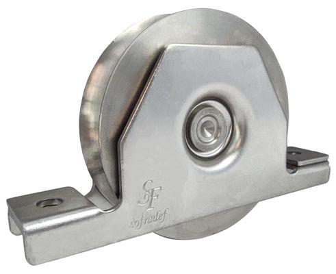Phụ kiện cổng trượt Cổng rãnh 3 '' bánh xe thép với vòng bi 6202
