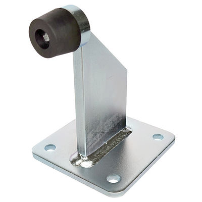 Bộ chặn cổng cao su nhỏ bằng thép mạ kẽm 146mm với tấm đế cố định