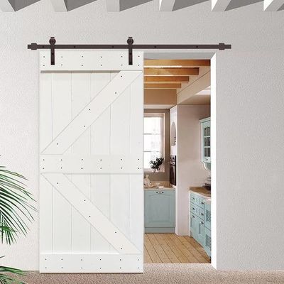 Nội thất màu đen mờ phần cứng cửa trượt Barn 2 mét