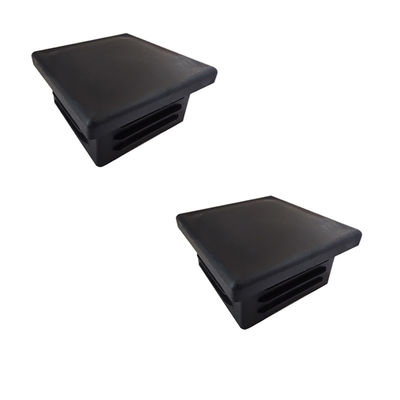Trụ hàng rào bằng nhôm ống vuông 4 &quot;2&quot; Đầu nhựa đen
