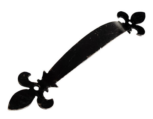 Cổng thép đen Tay cầm trang trí Kéo 180mm 7 &quot;cho Cổng hoặc Cửa