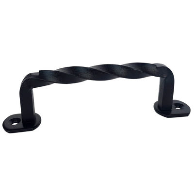 Cổng cửa màu đen Tủ xoắn Tay cầm bằng thép 5 inch Điện di