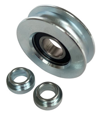 Bánh xe cổng trượt rãnh chữ V Q235 có bu lông