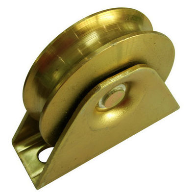 Bánh xe cổng trượt rãnh chữ U mạ kẽm với giá đỡ bên trong
