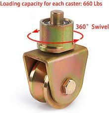 Con lăn rắn 2 inch V Rãnh lăn cho xe đẩy 50 - 160mm