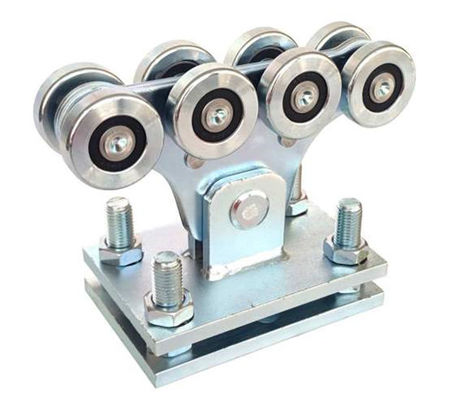 48mm Trắng GI bằng thép 8 bánh xe công xôn với tấm điều chỉnh