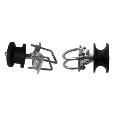Hàng rào bài tròn và hàng rào vuông đen Con lăn mạ kẽm 4 inch