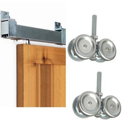 Bộ móc treo Cửa trượt Hộp thanh ray Cửa bánh xe bằng thép mạ kẽm