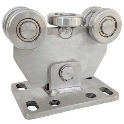 Thép không gỉ 304 Dia 50mm Vận chuyển cổng công xôn 5 bánh cho đường ray 60X60