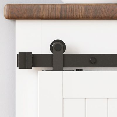 Super Mini Top Mount Mini Barn Door Hardware Kit Màu đen