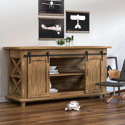 Thép rắn chắc chắn Mini Barn Cửa Phần cứng sơn tĩnh điện màu đen
