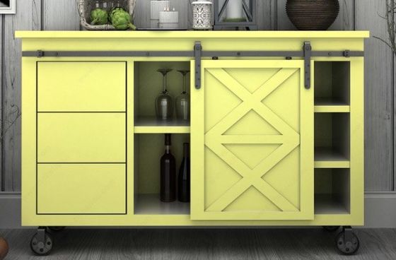 Bộ phần cứng cửa mini Barn có dây đeo cổ điển màu đen 6 Ft cho cửa gỗ đôi