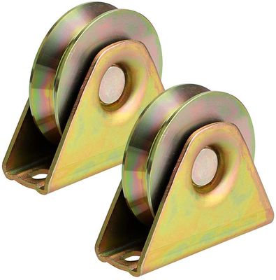 Cổng trượt 2 inch Bánh xe cổng trượt Kẽm trắng Kẽm vàng V Y U Rãnh