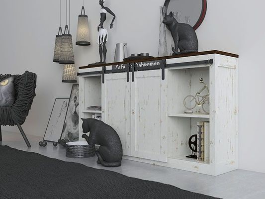Bộ phần cứng cửa tủ mini Barn cho cửa gỗ đôi