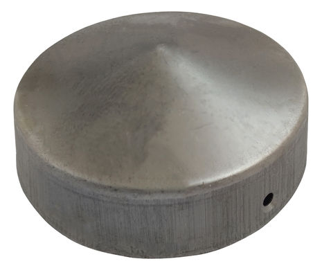 Nắp đăng hình kim tự tháp tròn với mặt bích Dia 2 inch Kết thúc bằng thép đen