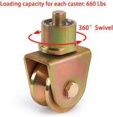 Công suất 2 inch 500kg Cửa vào Cửa trượt Bánh xe V rãnh 360 độ
