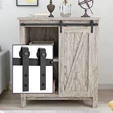 Bộ dụng cụ phần cứng cửa Barn 6 chân Super Mini màu đen sơn tĩnh điện