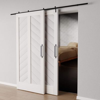 Sáng tạo theo thiết kế - Gói phần cứng cửa chuồng trượt 8ft (bánh xe nói) - Cực kỳ yên tĩnh, tùy chọn thiết kế, tất cả các bộ phận