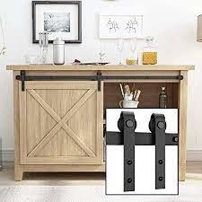 Thanh trượt Thiết kế đen 6 ft 8ft Trượt mượt mà Bộ dụng cụ phần cứng cửa chuồng cực kỳ yên tĩnh
