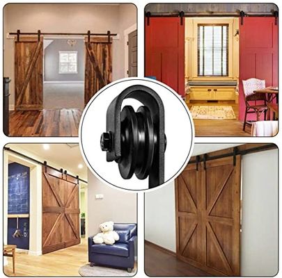 Bộ phần cứng cửa trượt Barn trượt hạng nặng siêu mượt mà và êm ái, đơn giản và dễ lắp đặt Phù hợp với cửa rộng 60 &quot;