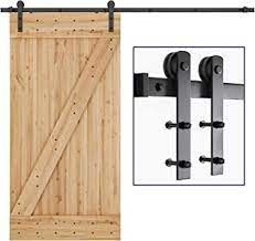 4-8.2 FT Phần cứng cửa thép đen Bypass Barn Treo tường Một mảnh