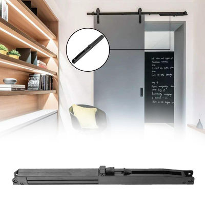 Trượt nhẹ Đóng dây đeo Bộ phần cứng cửa cuốn Barn Màu đen