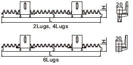 Giá đỡ phản lực Nylon làm bằng thép kẽm trắng 2 Sang trọng 4 Sang trọng 6 Giá đỡ đường sắt sang trọng
