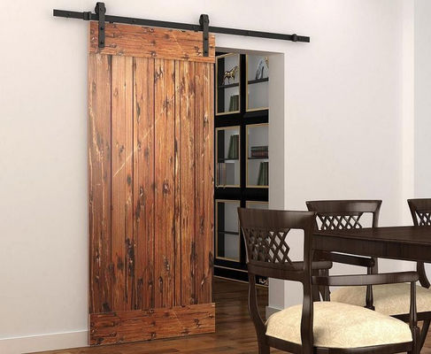 Màu đen Mềm đóng cửa đơn Cửa trượt Barn Cửa theo dõi và Bộ phần cứng
