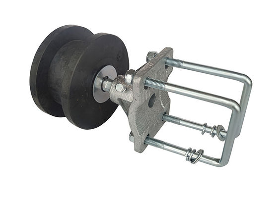Cổng công tơ sắt kẽm trắng Cổng trục Nylon với khung thép chữ U